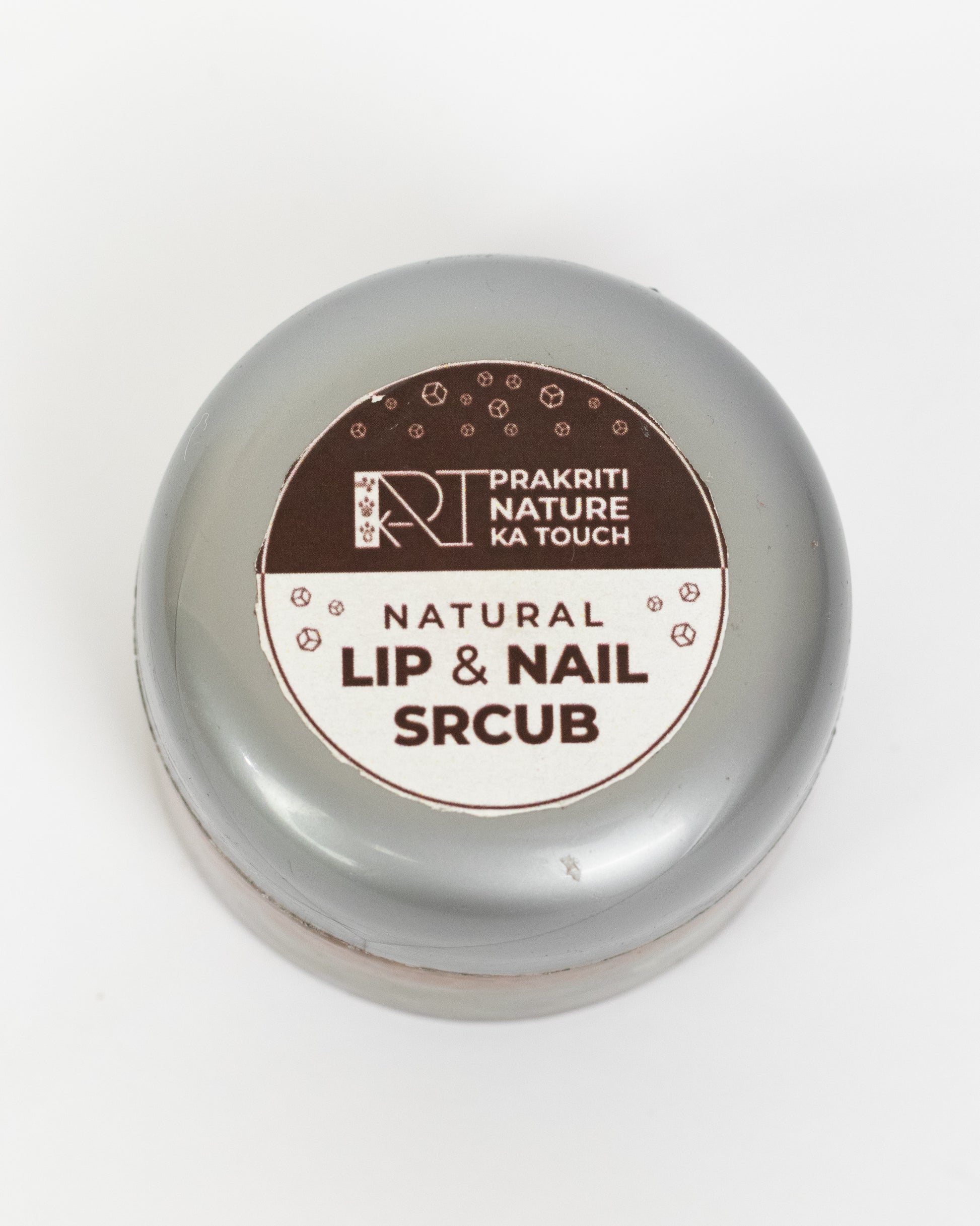 PNKT Natural Lip & Nail Scrub - Glass jar with coffee-infused scrub - Exfoliating and moisturizing formula