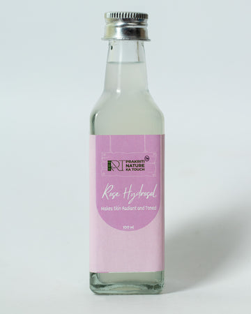 PNKT Distilled Rose Water - 100ml bottle on white background - Pure hydrosol toner