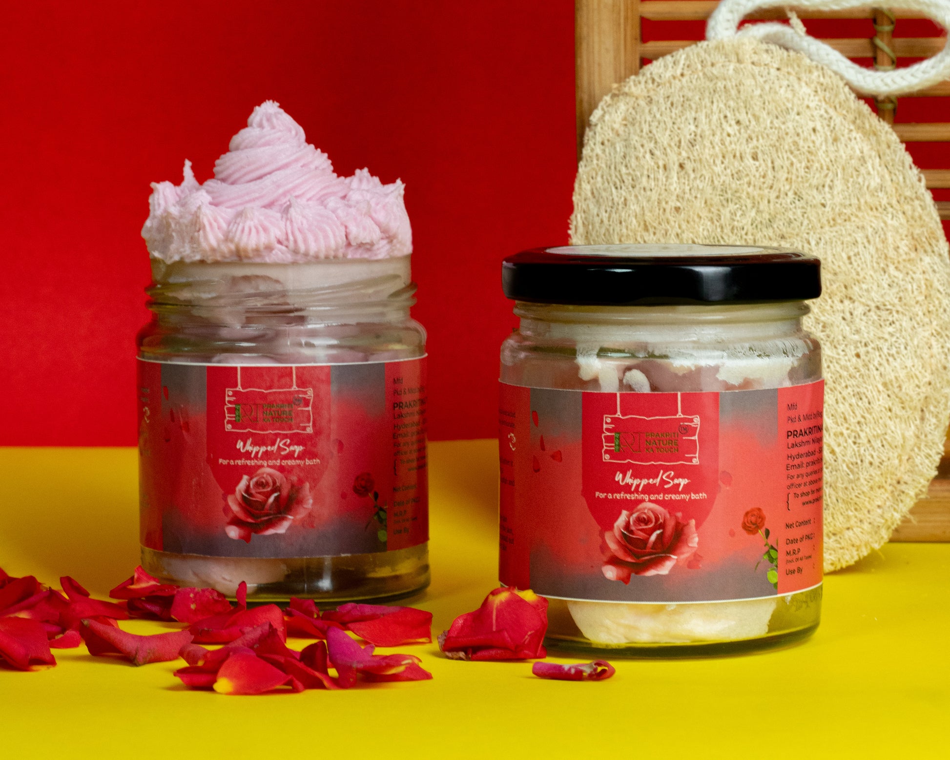PNKT Natural Whipped Soap - Close-up of creamy rose-scented foam texture - Ultra-soft moisturizing lather